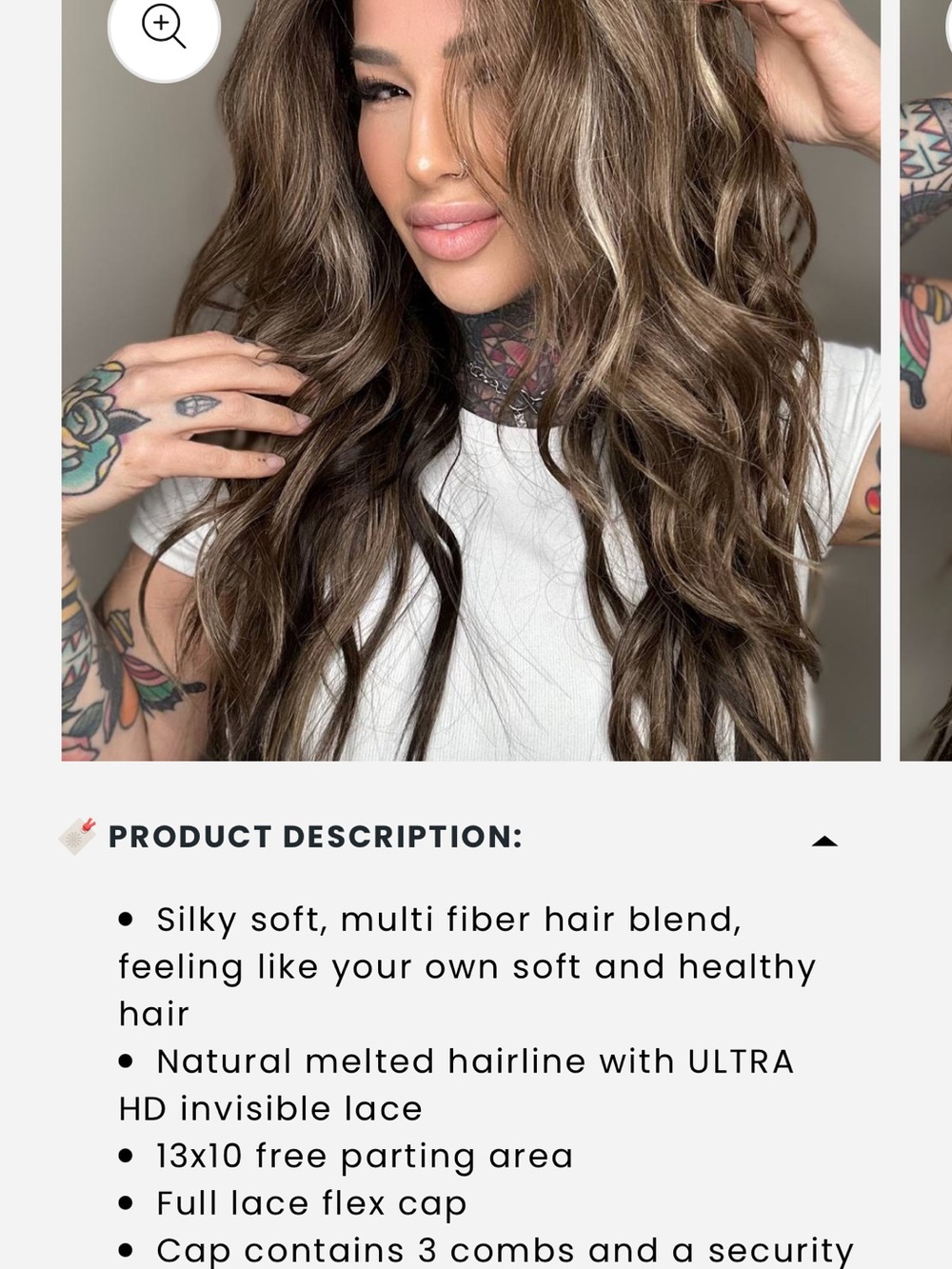 Luxury Soft Wavy Lace Front Wig - Brown with Blonde Highlights